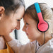Child wearing Wicked Audio Rad Rascal Bubblegum headphones