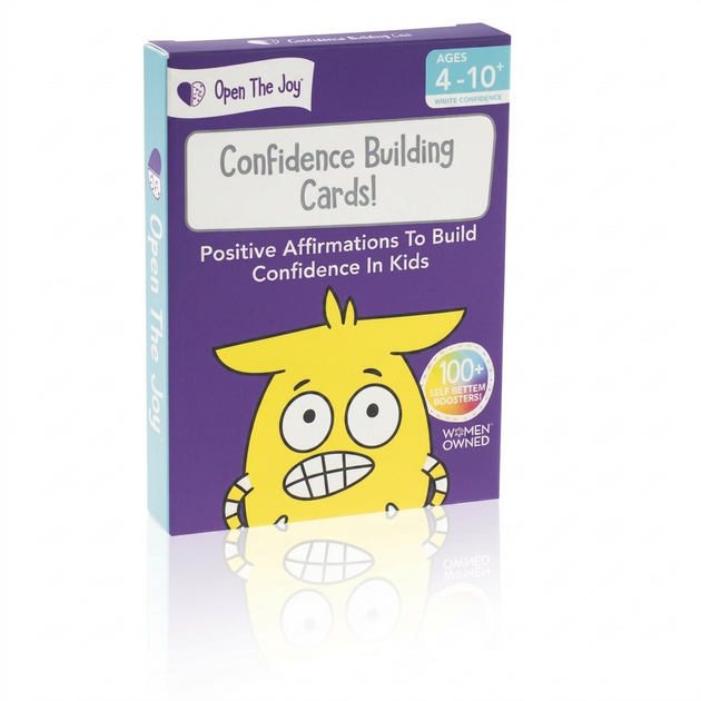 fdtm Confidence Building Cards! product box for ages 4-10.