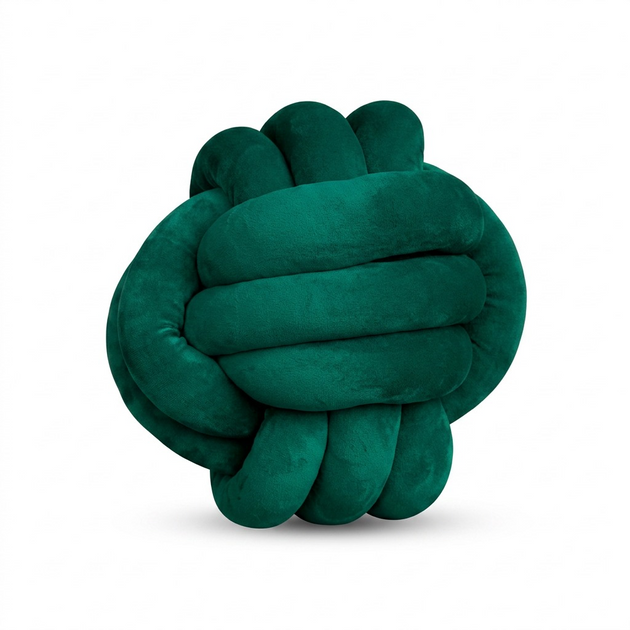 A focused, high-resolution product photography shot of the fdmt Cuddle Ball - Emerald on a pure white background.