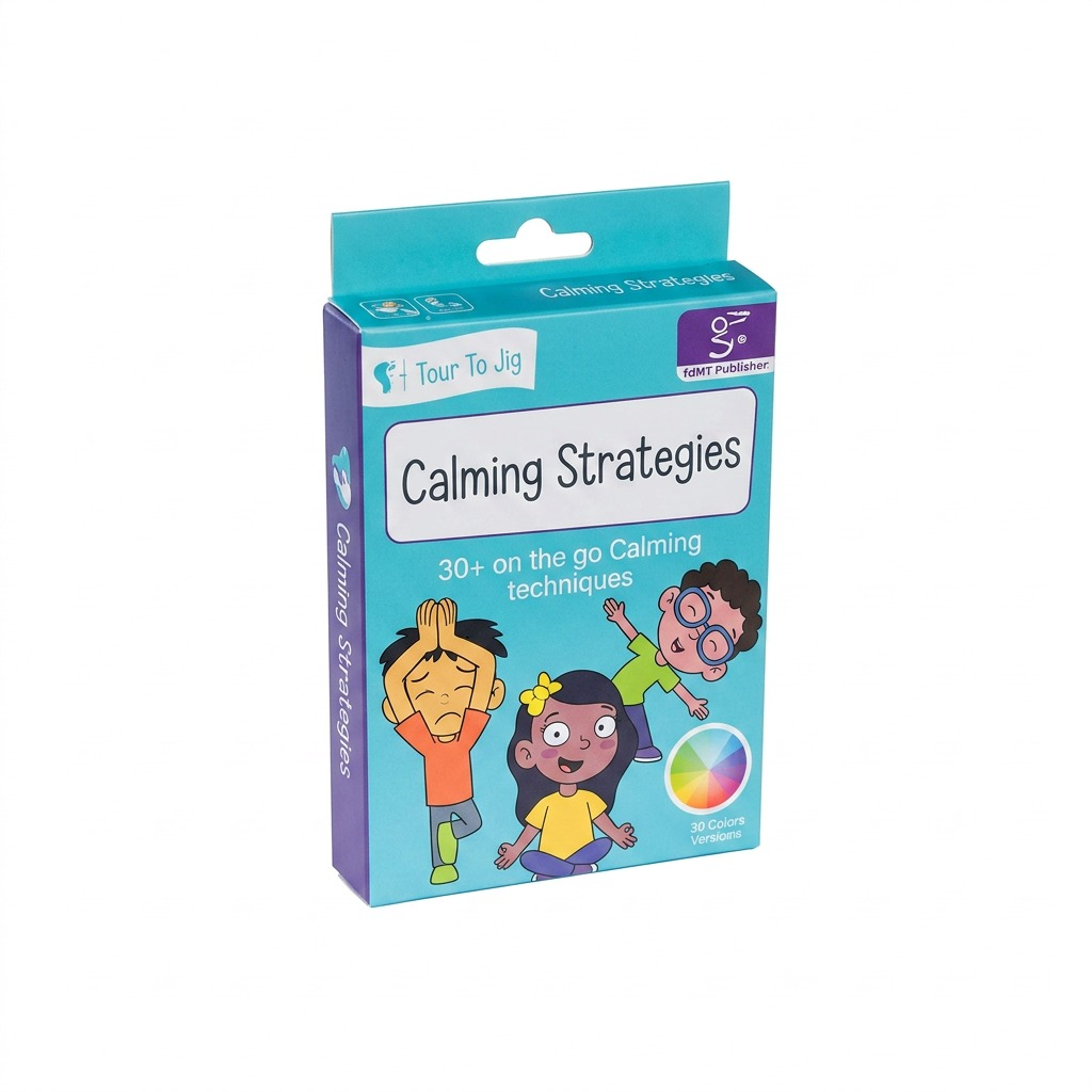 FDMT Calming Strategies Cards product shot with a clear background.