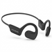 A crisp, pure ecommerce hero shot of black OPN Sound bone conduction headphones on a white background.
