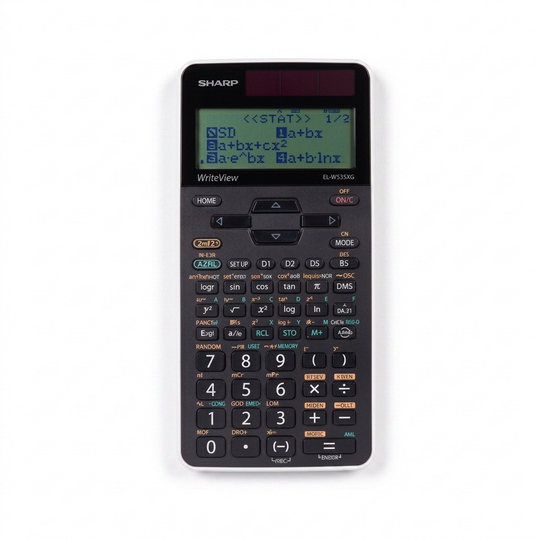 SHARP EL-W535XG-WH scientific calculator hero shot on pure white background, centered composition.