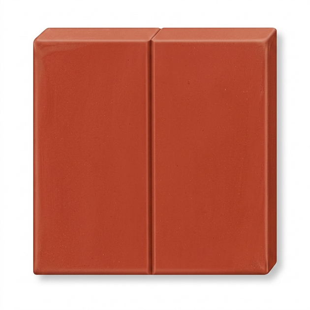 A pristine hero product photograph of the Staedtler Fimo Professional terracotta polymer clay, showing the central segment of the block from a front angle. The image is on a pure white background, with high-resolution details and a realistic look.