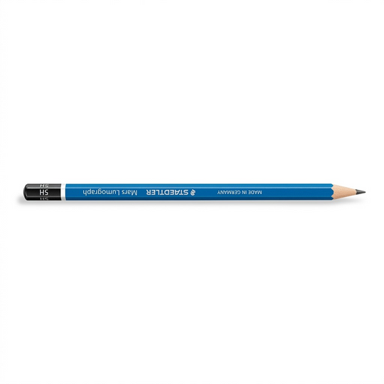 Pure high-resolution hero shot of STAEDTLER Mars Lumograph 5H pencil.