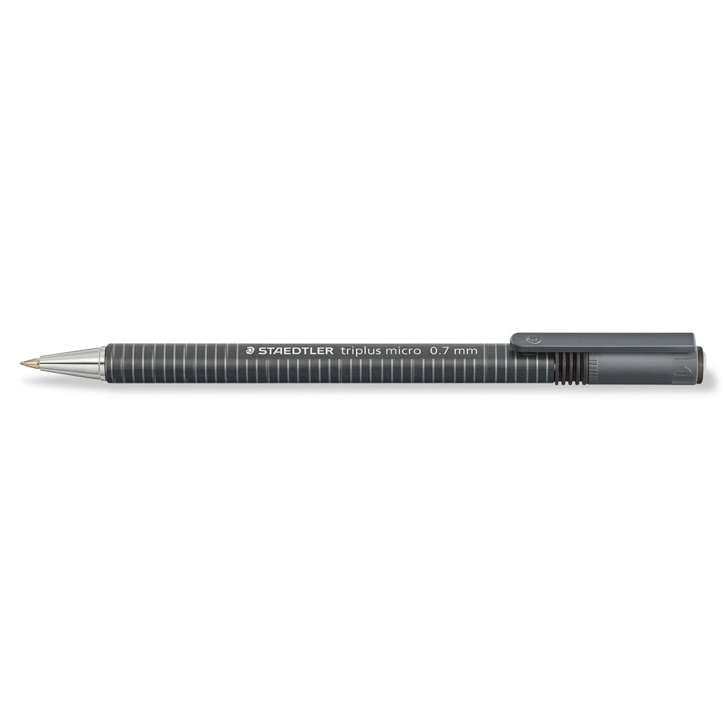 A pure high-resolution heroic shot of the STAEDTLER triplus micro mechanical pencil on a clean white background.