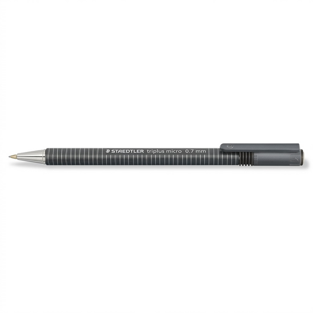 A pure high-resolution heroic shot of the STAEDTLER triplus micro mechanical pencil on a clean white background.
