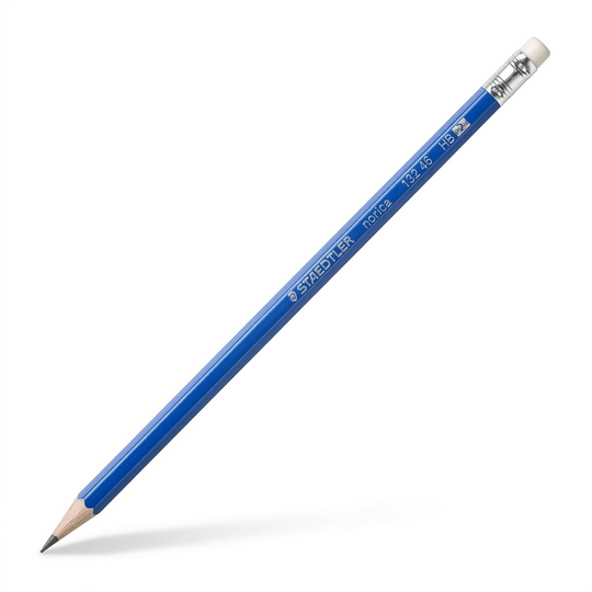 A high-resolution, centered view of the blue STAEDTLER Norica HB pencil on a pure white background.
