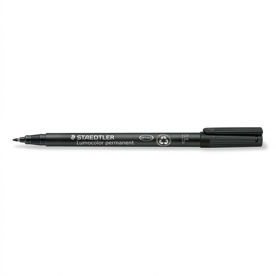 High-resolution hero shot of the STAEDTLER Lumocolor permanent pen, centered on white background.