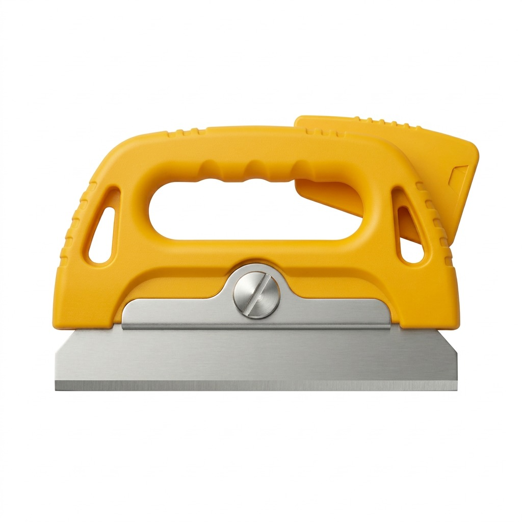 A crisp, pure-white-background hero shot of the OLFA 120mm Multi-Grip Scraper, showing its detailed shape.