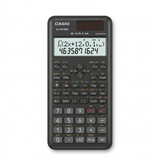 Casio FX-991MS PLUS 2nd Edition scientific calculator on a white background.