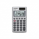 Casio HS-8VA solar-powered compact calculator with metal faceplate and 8-digit LCD display.