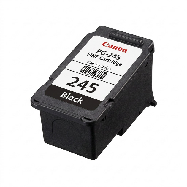 Canon PG-245 Black Ink Cartridge on white background. Clean ecommerce shot.