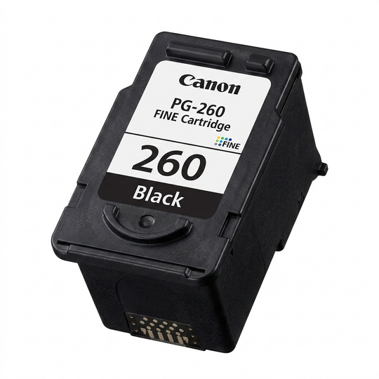 Canon PG-260, black ink cartridge, genuine product.