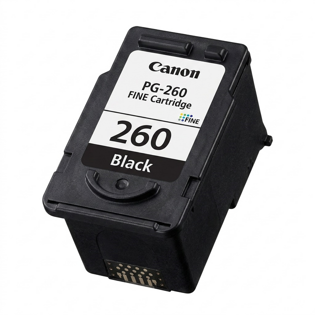 Canon PG-260, black ink cartridge, genuine product.