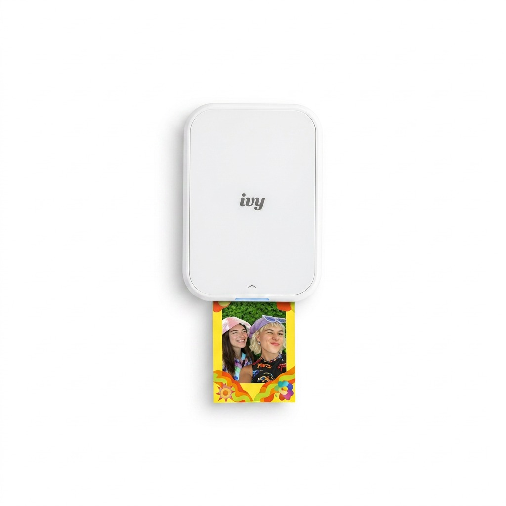 A high-resolution product photography of the Canon IVY 2 Mini Photo Printer.