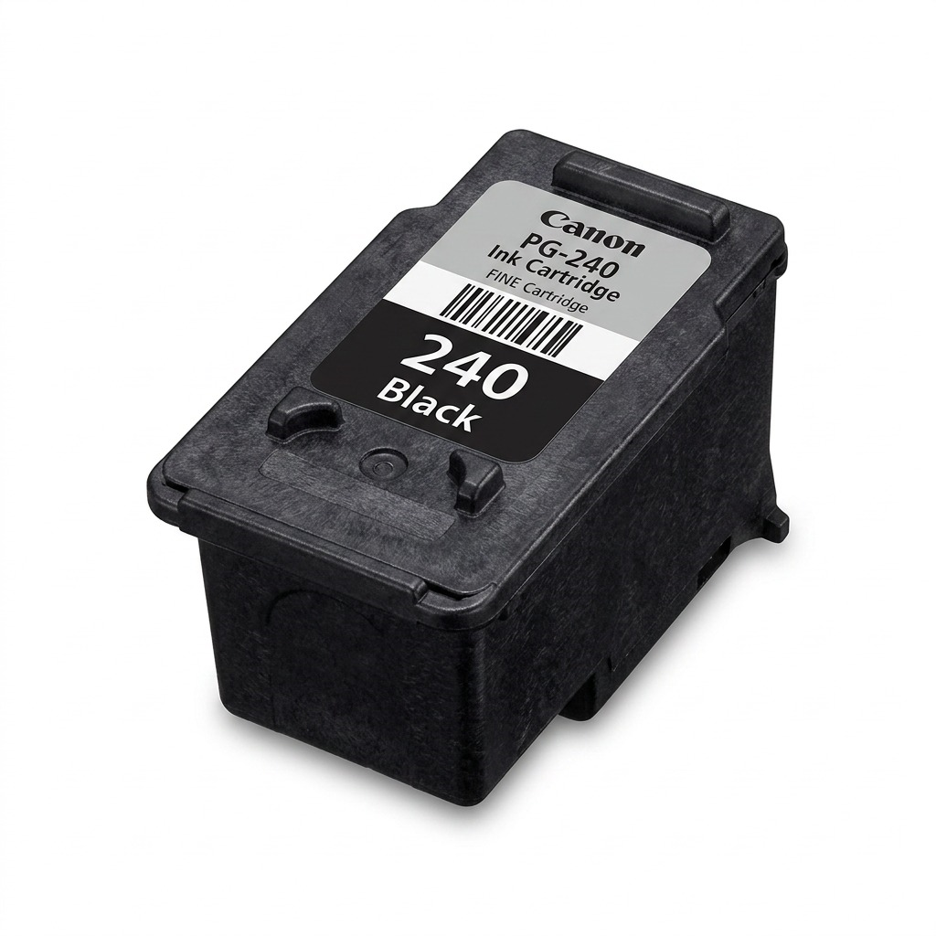 A high-resolution, centered view of a Canon PG-240 Black Ink Cartridge.