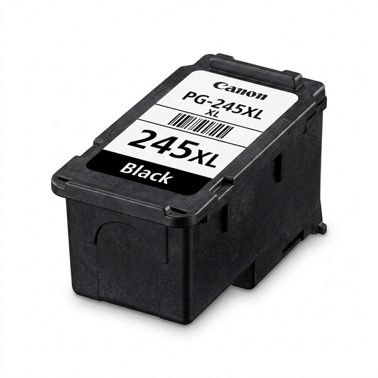 A high-resolution, centered view of the Canon PG-245XL Black Ink Cartridge.