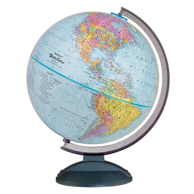 Traveler 12″ Blue Ocean Desk Globe (French) – Replogle Globes
