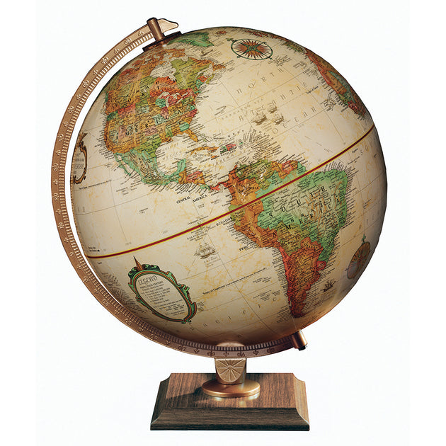Spokane 12″ Antique Raised Relief Desk – Replogle Globes