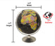 Starlight 12″ Black Desk – Replogle Globes – dimensions