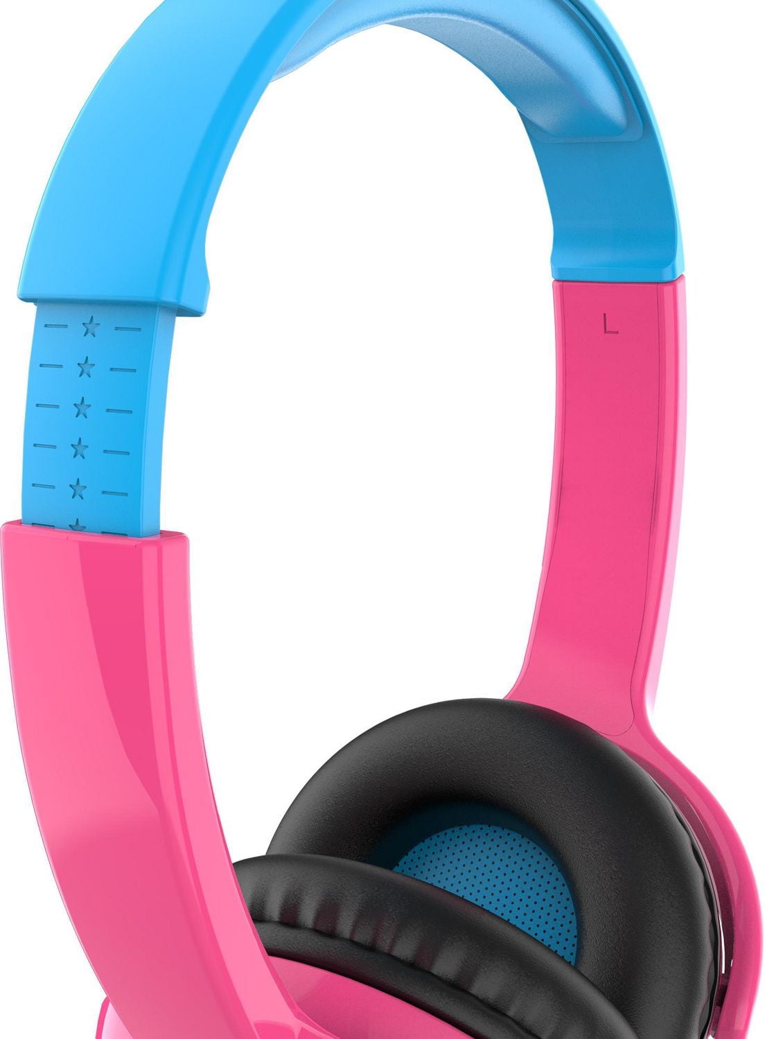 Wicked Audio Tricky Tike Candy Pink headband and ear cushion detail