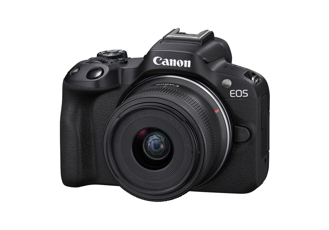 Canon EOS R50 kit - rear view with vari-angle touchscreen