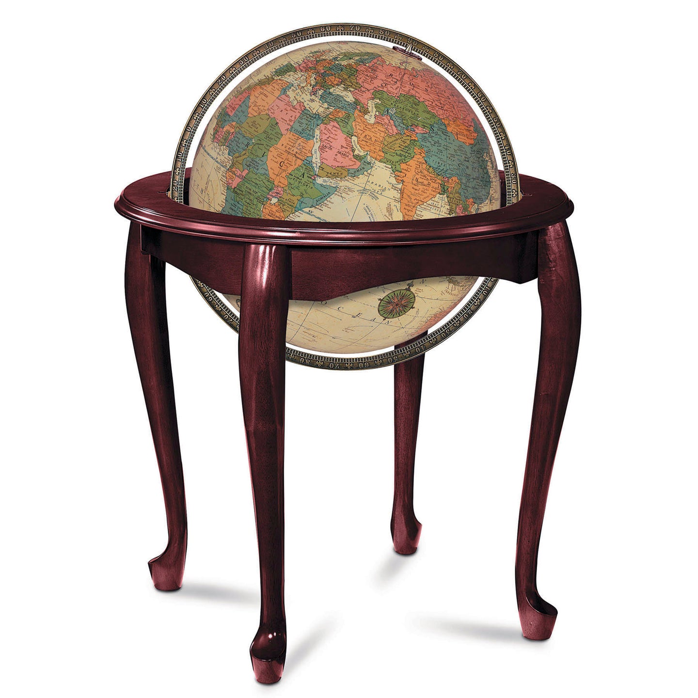 Queen Anne 16″ Antique Illuminated Floor – Replogle Globes