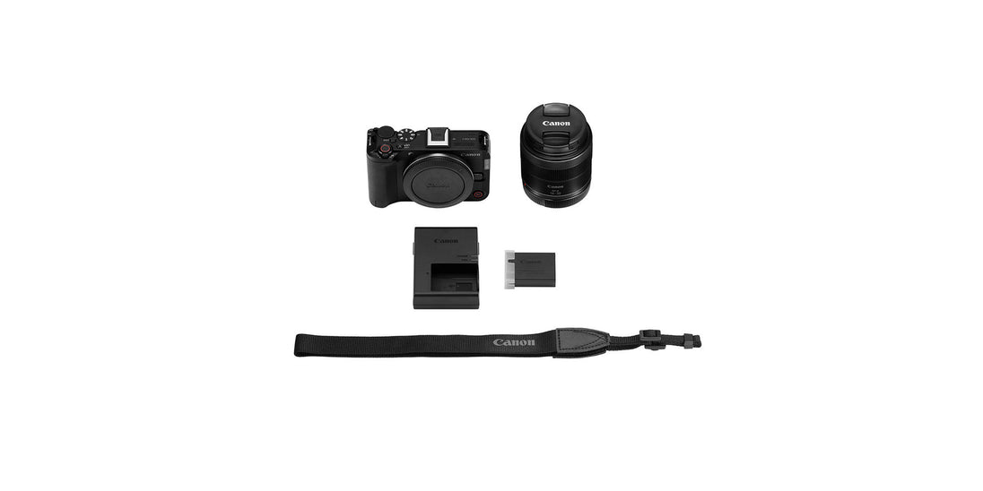 Canon EOS R50 V kit - rear view with vari-angle touchscreen