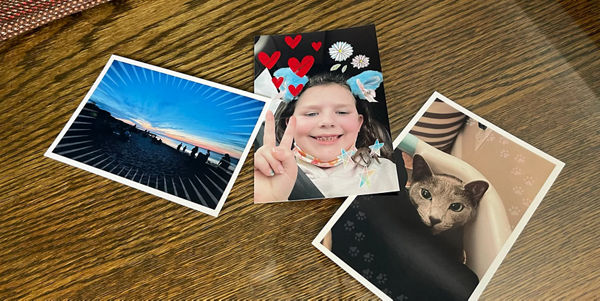 SELPHY CP1500 printed photos with different finish options