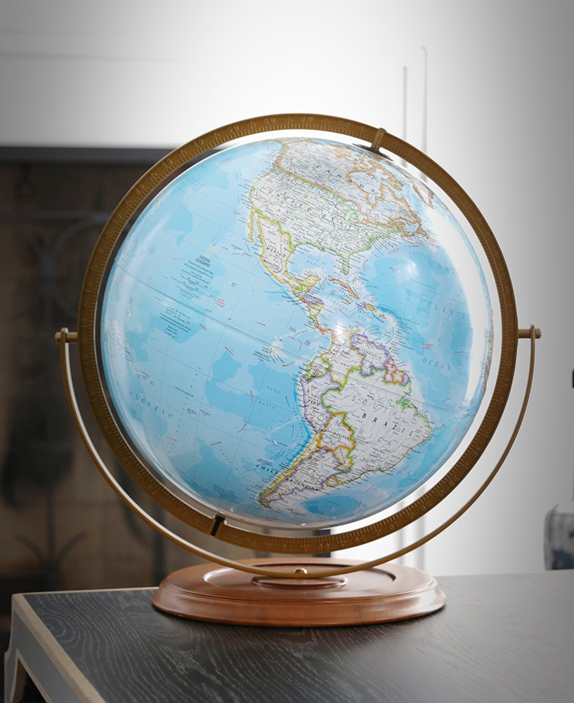 Chamberlin 16″ Blue Illuminated Raised Relief Floor National Geographic Collection – Replogle Globes – desk conversion