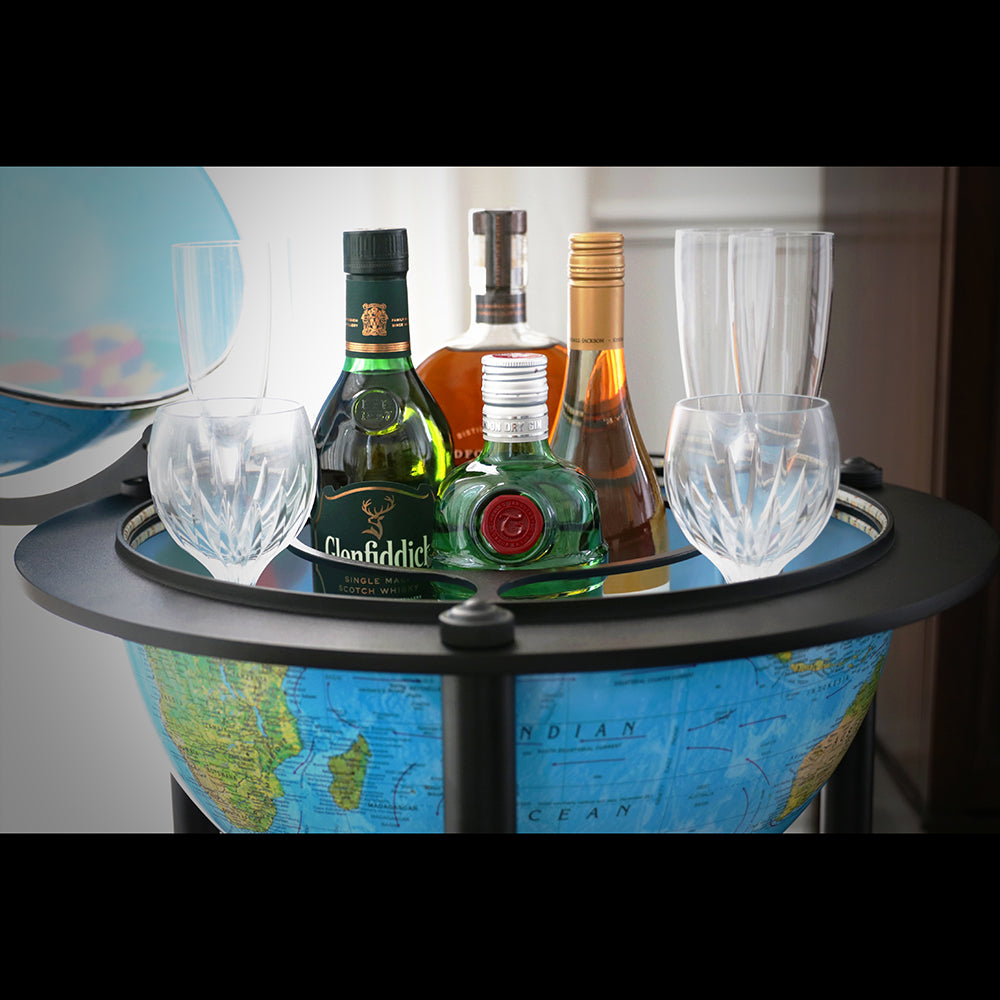 Empire Bar 16″ Blue Illuminated Raised Relief Floor – Replogle Globes