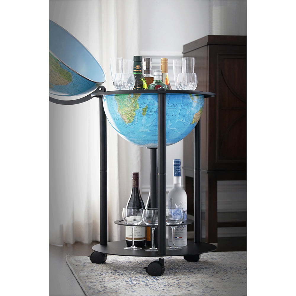 Empire Bar 16″ Blue Illuminated Raised Relief Floor – Replogle Globes