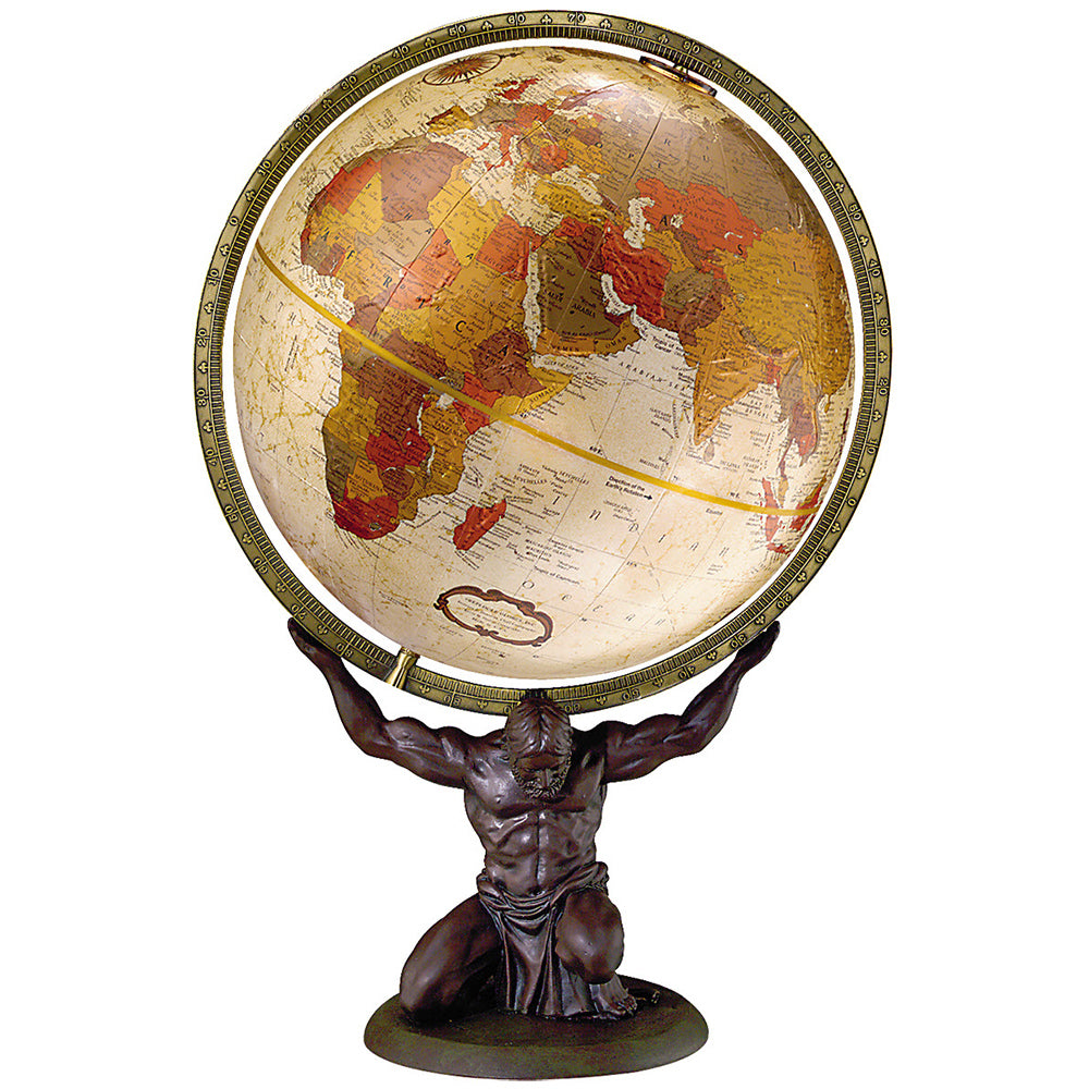 Atlas 12″ Bronze Metallic Raised Relief Desk – Replogle Globes