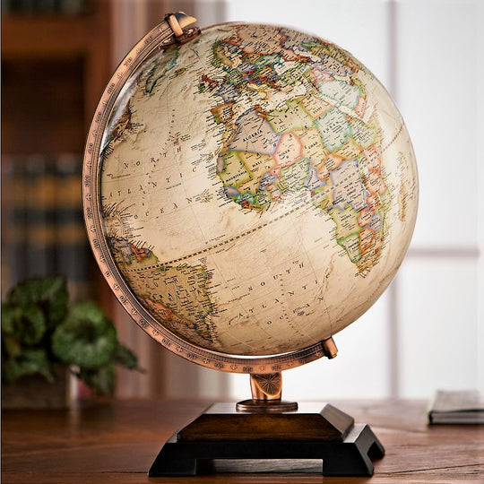 Bingham 12″ Antique Raised Relief Desk National Geographic Collection – Replogle Globes