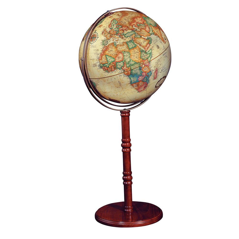 Commander II 16″ Antique Raised Relief Floor – Replogle Globes