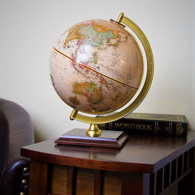 Forester 9″ Antique Ocean Desk Globe (French) – Replogle Globes