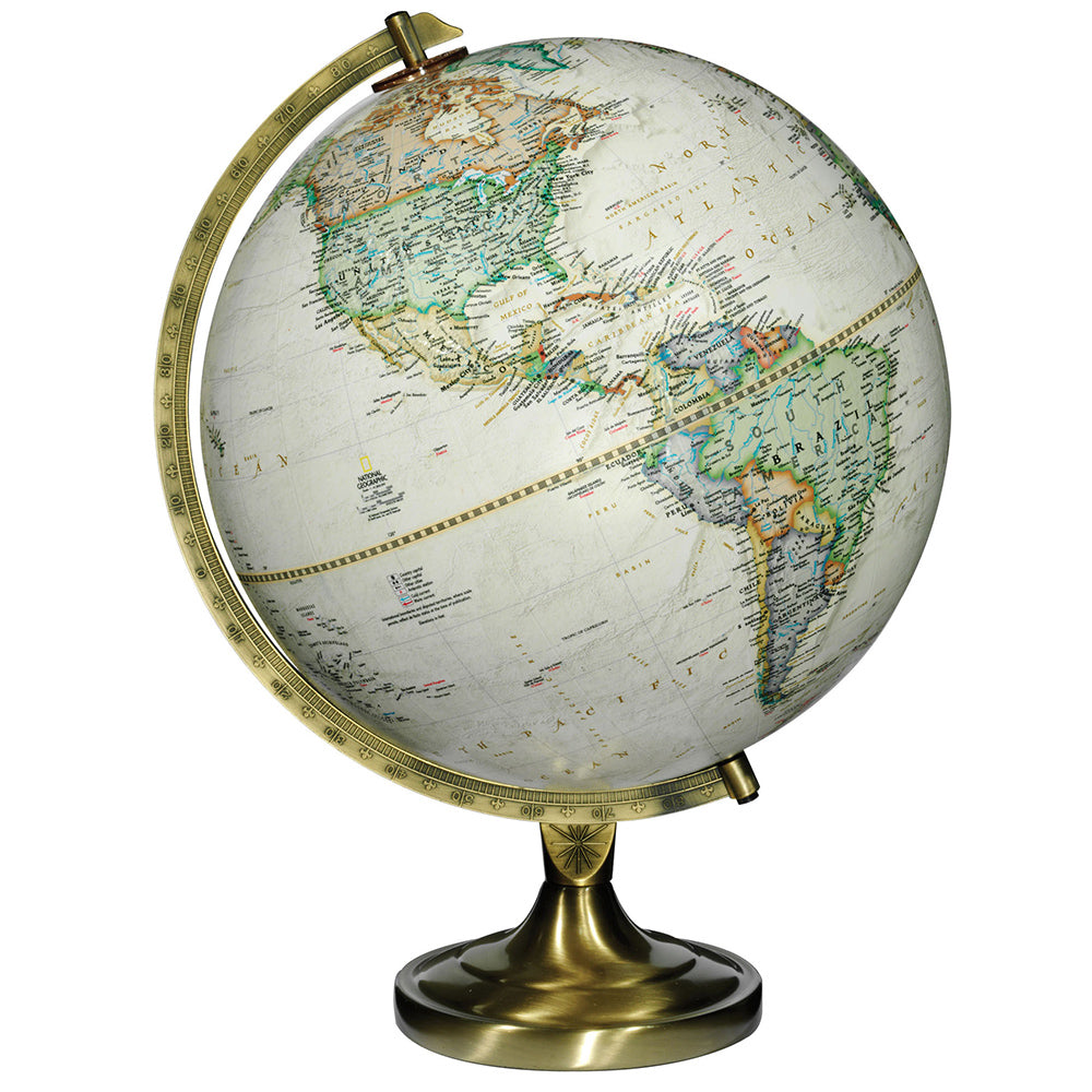 Grosvenor 12″ Antique Raised Relief Desk National Geographic Collection – Replogle Globes