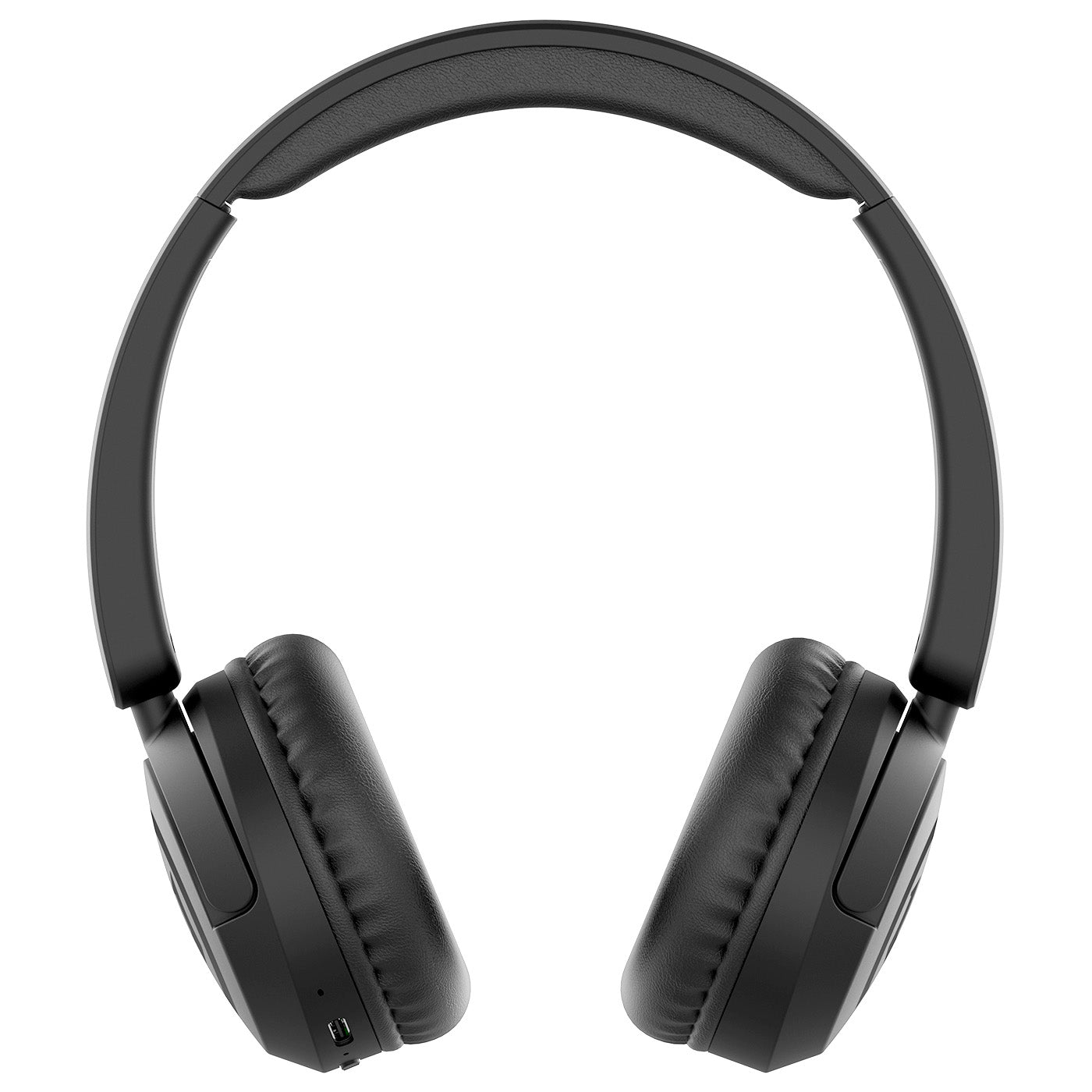 Wicked Audio Hum 500x black headphones, front view