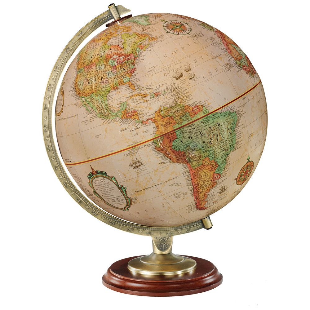 Kingston 12″ Antique Ocean Desk Globe (French) – Replogle Globes