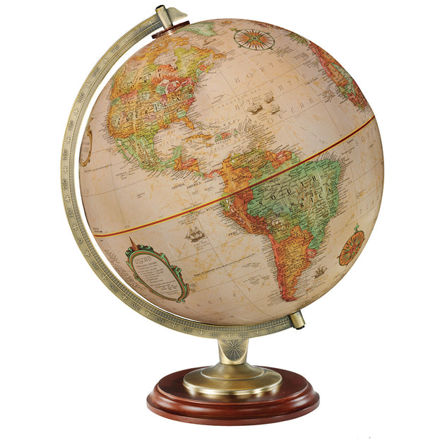Kingston 12″ Antique Ocean Desk Globe (French) – Replogle Globes