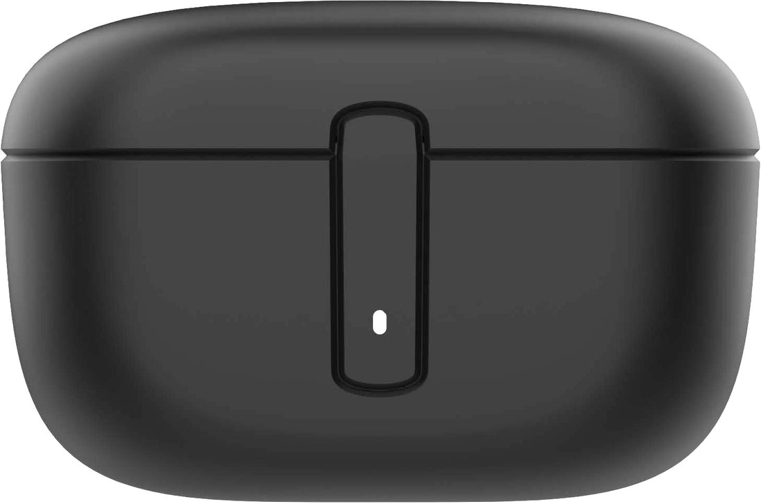 Wicked Audio Mojo 800 black charging case, front view