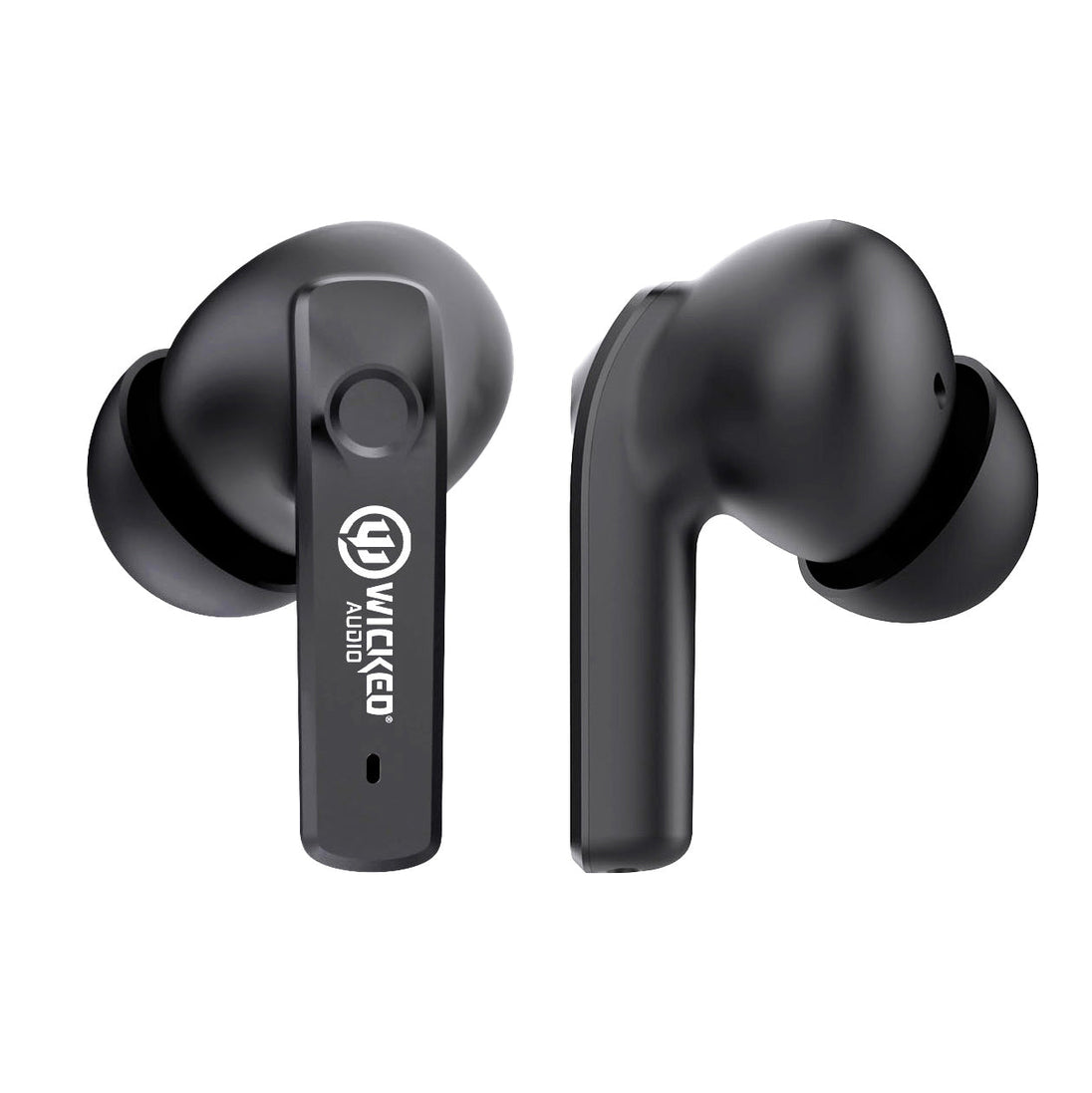 Wicked Audio Mojo 800 black earbuds, pair