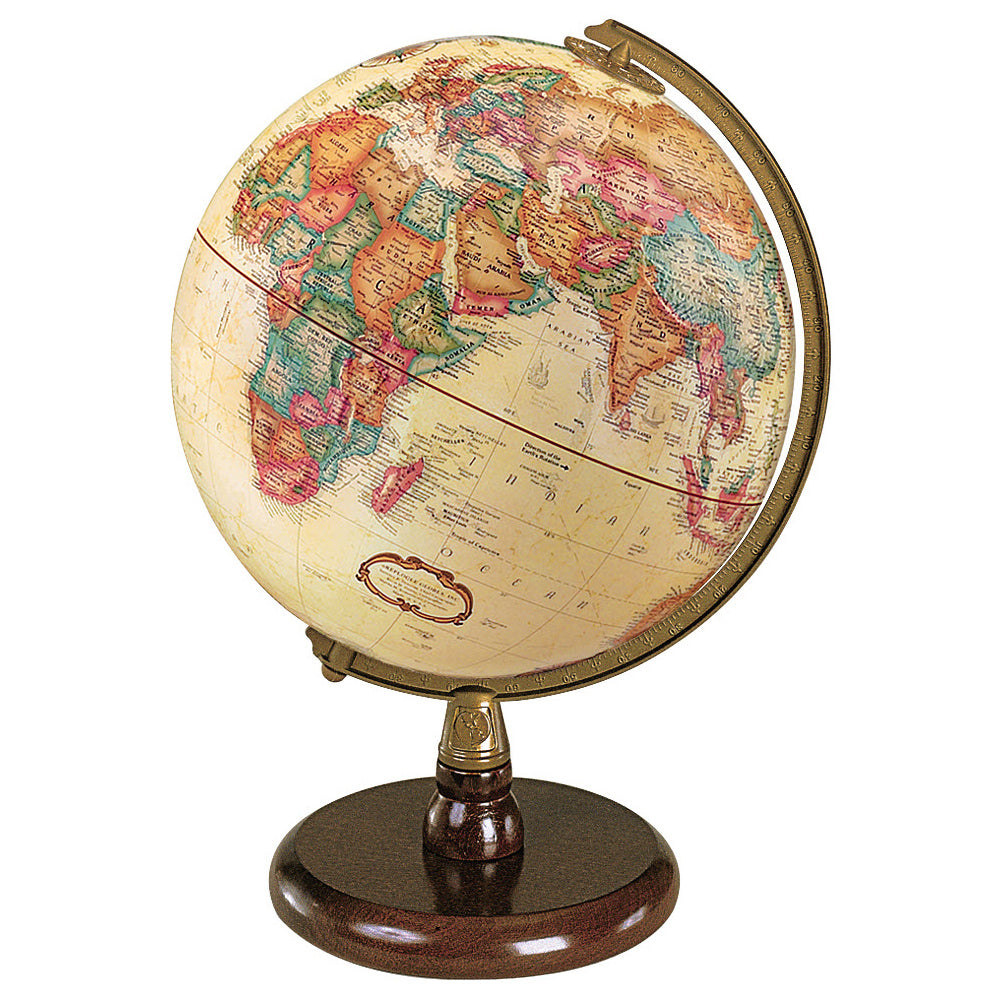 Quincy 9″ Antique Raised Relief Desk – Replogle Globes