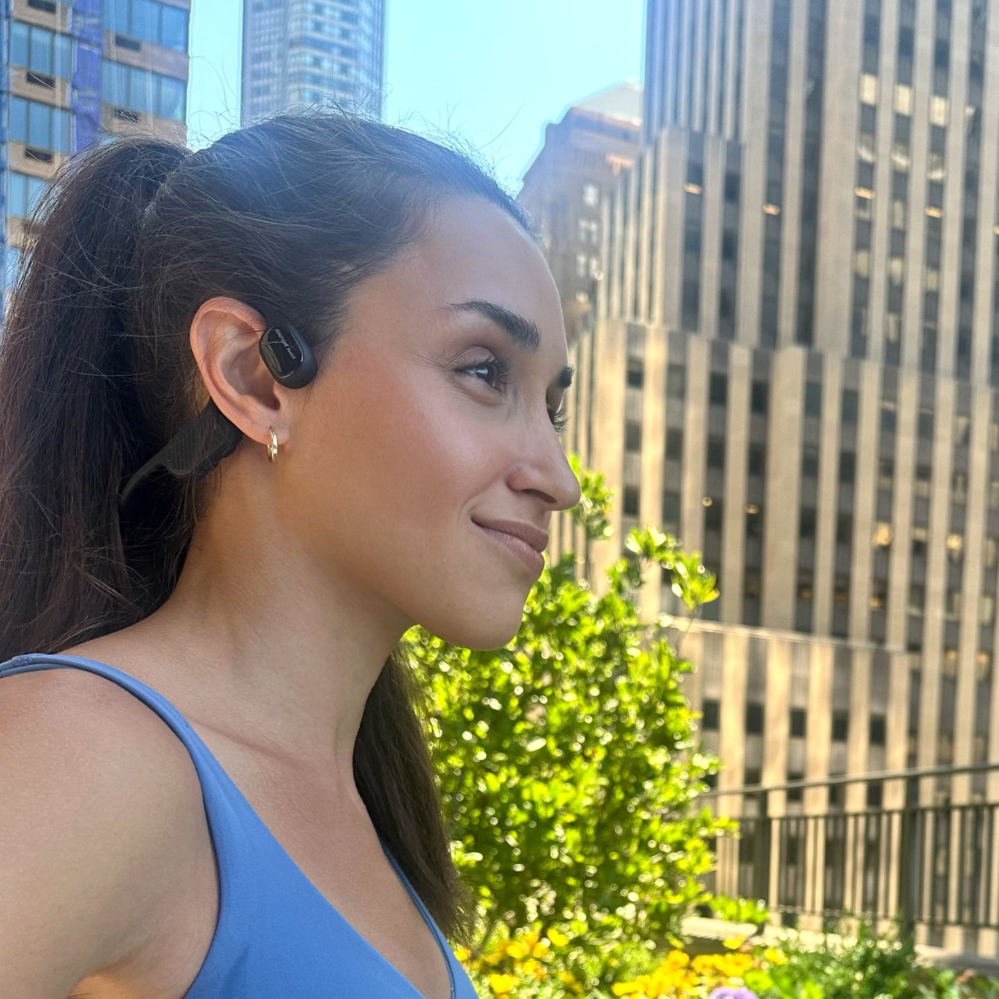OPN Sound Swym+ headphones angled view