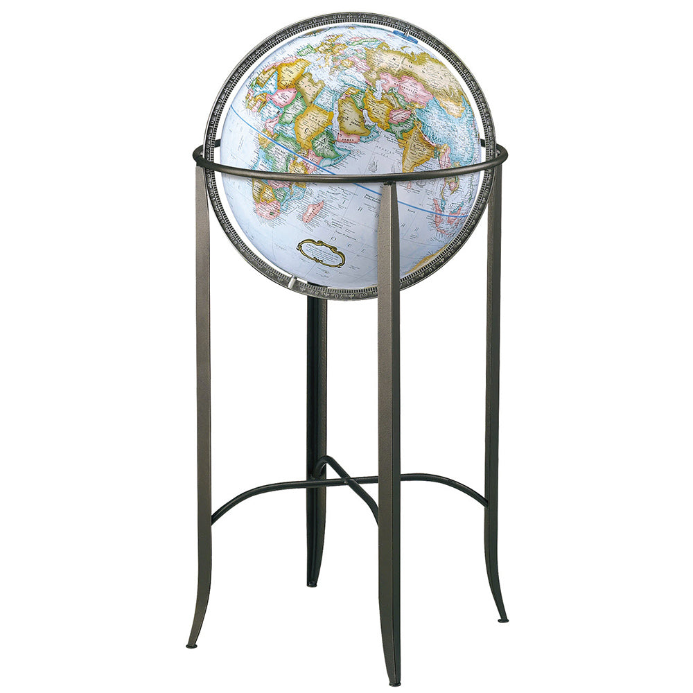Trafalgar 16″ Blue Ocean Floor Globe (French) – Replogle Globes