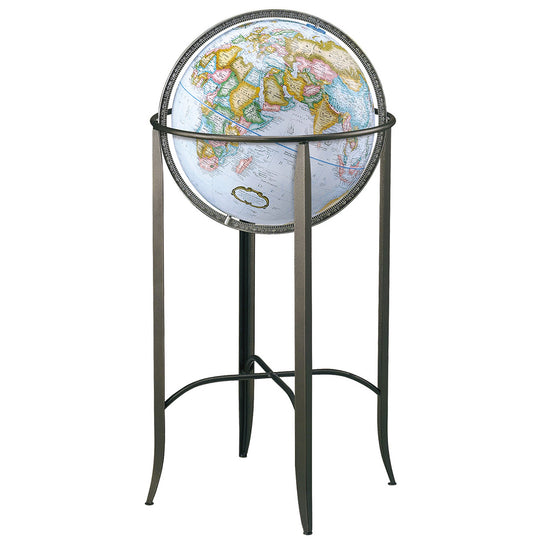 Trafalgar 16″ Blue Ocean Floor Globe (French) – Replogle Globes