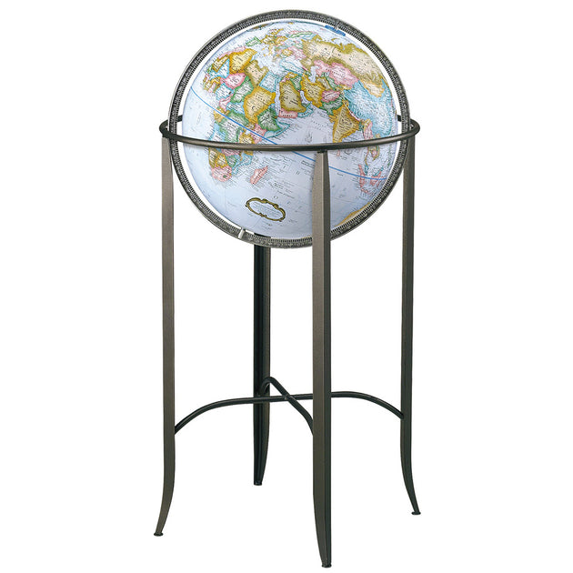 Trafalgar 16″ Blue Ocean Floor Globe (French) – Replogle Globes