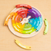 My Emotions Wheel puzzle partly assembled, seen from above