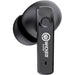 Wicked Audio Mojo 700 black earbud, front view with logo