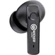 Wicked Audio Mojo 700 black earbud, front view with logo